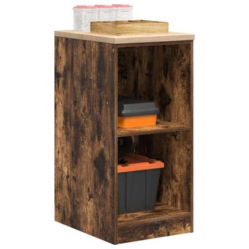vidaXL Garagekast 40x51x85 cm massief grenenhout gerookt, Verzenden