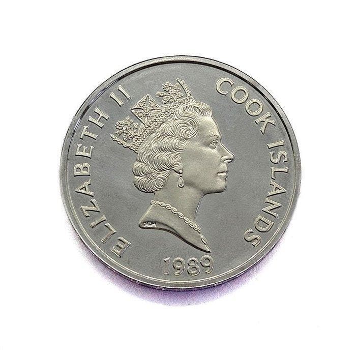 Cookeilanden. 50 Dollars 1989 Capt. James Cook / 500 Years, Postzegels en Munten, Edelmetalen en Baren