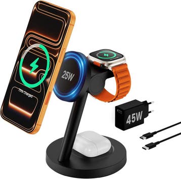 JoyGeek 4-in-1 Laadstation 25W | Retour Deal | 51% KORTING, Télécoms, Verzenden