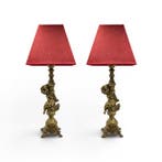 Lamp (2) - Cherubijnen - Brons
