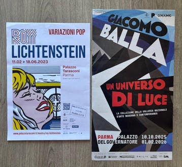 Roy Lichtenstein, Giacomo Balla - Coppia di Manifesti