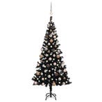vidaXL Kunstkerstboom met verlichting en kerstballen 150 cm, Diversen, Verzenden, Nieuw