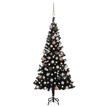 vidaXL Kunstkerstboom met verlichting en kerstballen 150 cm, Diversen, Verzenden, Nieuw