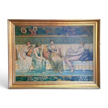 Decoratief ornament - Mythische scène -126 cm