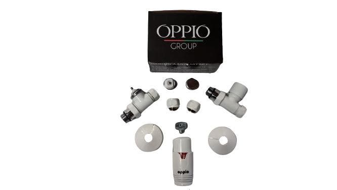 Luxe Witte thermostatische radiator aansluitset recht -, Bricolage & Construction, Quincaillerie & Fixations, Enlèvement ou Envoi