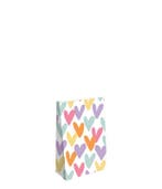 5x Blokzak hartjesregen Liefde Maat S (Blokbodemzak), Ophalen of Verzenden, Nieuw, Cadeauzakje