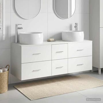 vidaXL Badkamermeubel Set 3 st Wit 49,5 x 44,5 x 66 cm, Verzenden