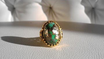 Argent - Bague - Anneau moghole turquoise, Nieuw