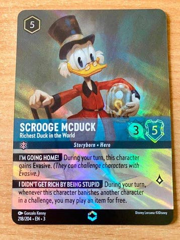 Ravensburger - 1 Card - Disney Lorcana - Scrooge McDuck, Collections