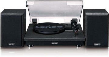 Platenspeler met speakers - Bluetooth - Auto-stop - Zwart -, Verzenden