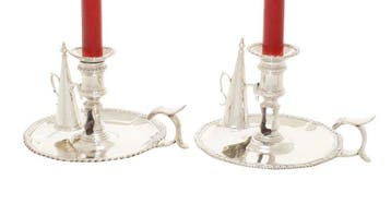 Ebenezer Coker - Kaarsenhouder (2) - .925 zilver -