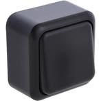 Q-LINK 1-voudige wisselschakelaar mat zwart opbouw 250V 10A, Doe-het-zelf en Bouw, Verzenden, Nieuw