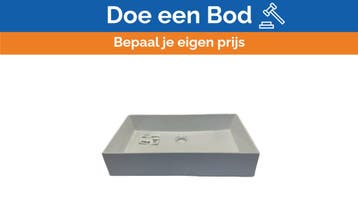 Bieden: Azzurra Elegance Square washbasin 60x45cm without o, Ophalen of Verzenden