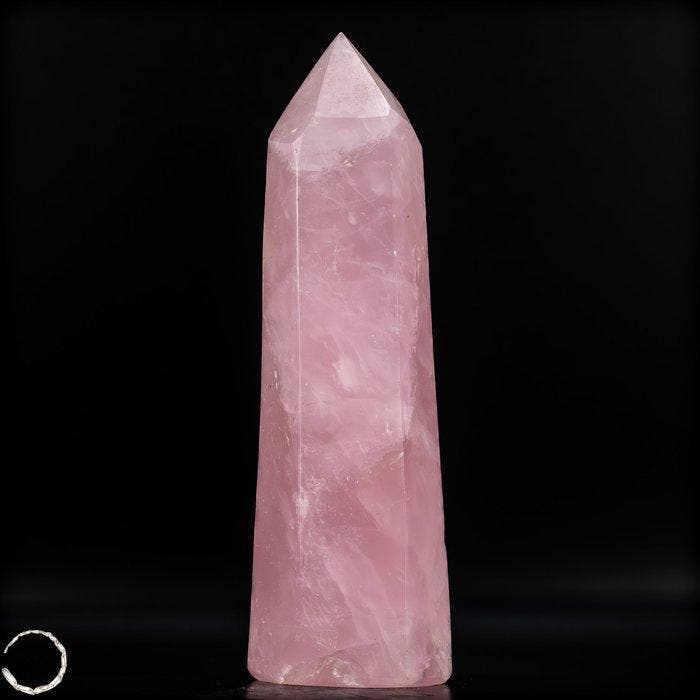 Prachtige rozenkwarts-obelisk – Symbool van liefde en, Antiquités & Art, Curiosités & Brocante