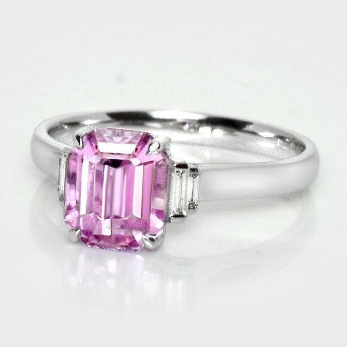 Zonder minimumprijs - Ring - 14 karaat Witgoud, HRD 2,55 ct, Handtassen en Accessoires, Ringen