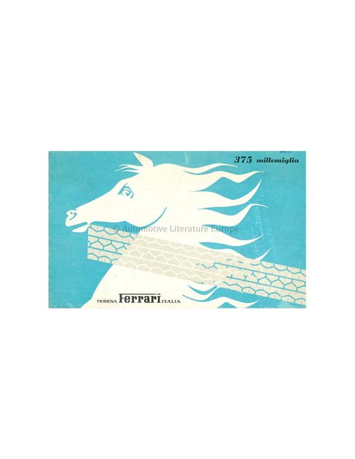 1953 FERRARI 375 MILLEMIGLIA BROCHURE ITALIAANS, Boeken, Auto's | Folders en Tijdschriften, Ophalen of Verzenden