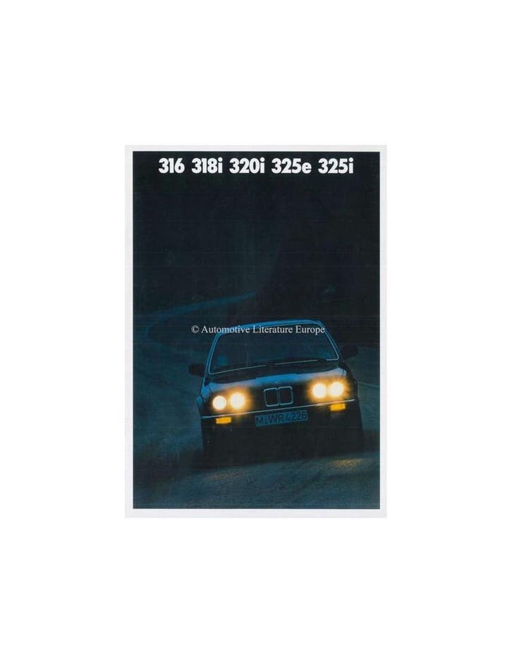 1987 BMW 3 SERIE SEDAN BROCHURE DUITS, Boeken, Auto's | Folders en Tijdschriften, Ophalen of Verzenden