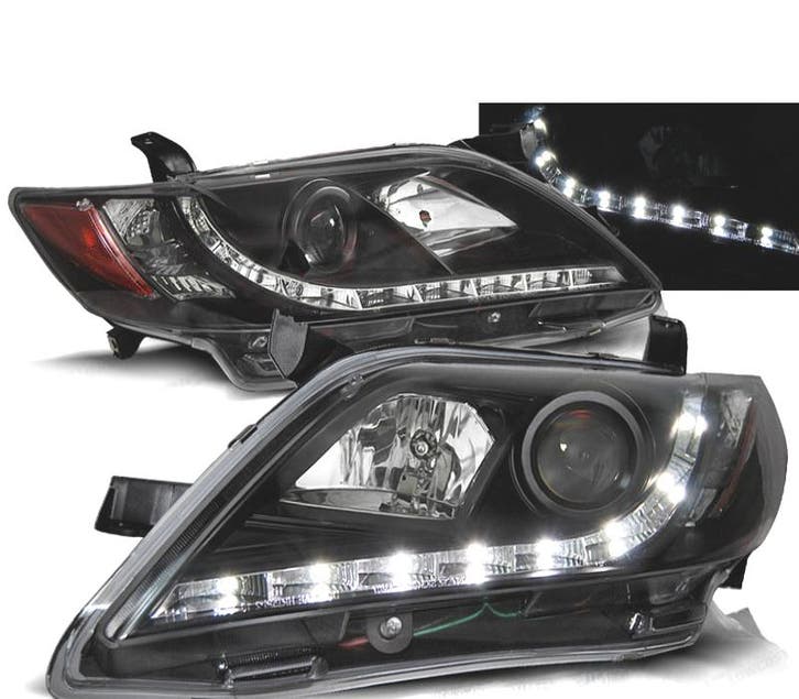 Phares Pour Toyota Camry 6 Xv40 06-09 Daylight Led Noir, Autos : Pièces & Accessoires, Éclairage, Envoi