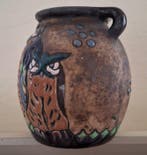 Amphora - Vaas - 1019 Campina - Aardewerk - Uilen, Antiek en Kunst, Antiek | Glaswerk en Kristal