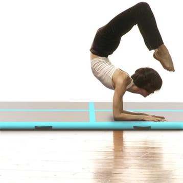 vidaXL Gymnastiekmat met pomp opblaasbaar 400x100x10 cm PVC, Sport en Fitness, Verzenden, Nieuw