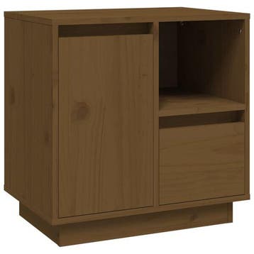 Table de chevet pin massif miel : -38%, jusqua epuisement, Verzenden