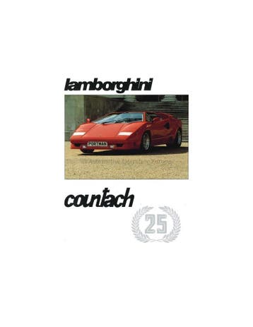 1988 LAMBORGHINI COUNTACH 25TH ANNIVERSARY BROCHURE ENGELS