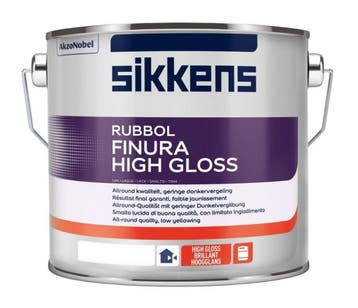 Sikkens Rubbol Finura High Gloss - 2,5L RAL 9001 | Crèmewit, Doe-het-zelf en Bouw, Verzenden, Nieuw