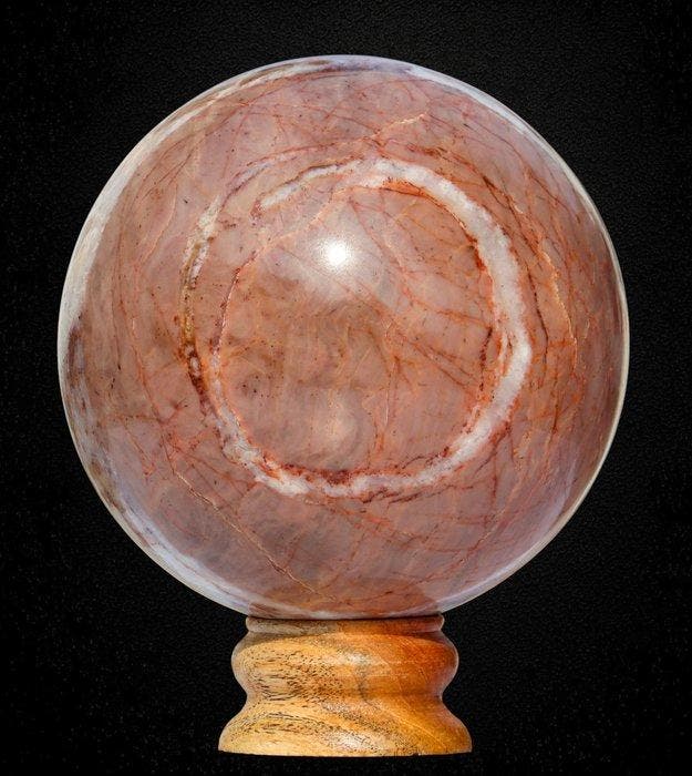 Groot Museum 3,8 kg Roze opaal-jaspis edelsteenbal - India -, Verzamelen, Mineralen en Fossielen