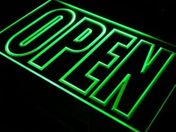 OPEN neon bord lamp LED verlichting reclame lichtbak XL *40x, Verzenden, Nieuw