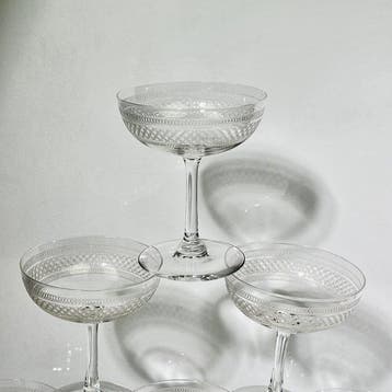 Drinkset (6) - Belle Epoque - fijn handgemaakt - Kristal -