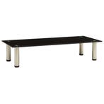 vidaXL Tv-meubel 80x35x17 cm gehard glas zwart, Verzenden, Nieuw