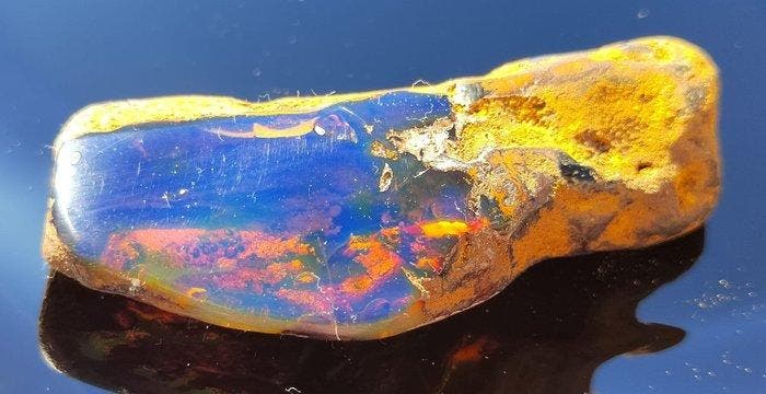 Blauwe Amber - Hoge Kwaliteit!- 24 g, Verzamelen, Mineralen en Fossielen