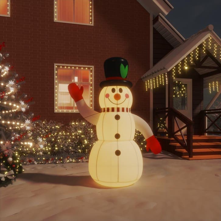 vidaXL Sneeuwpop opblaasbaar met LEDs 120 cm, Divers, Noël, Envoi