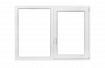 PVC raam draaikiep-vast b150xh110 cm Wit, Ophalen of Verzenden, Gevelraam of Ruit