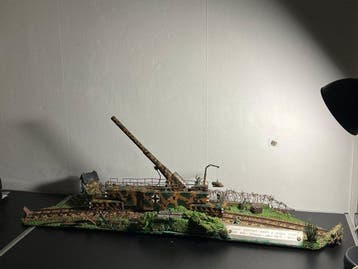 Autre - Diorama Canon allemand Krupp sur rail - 1940-1950 -, Nieuw
