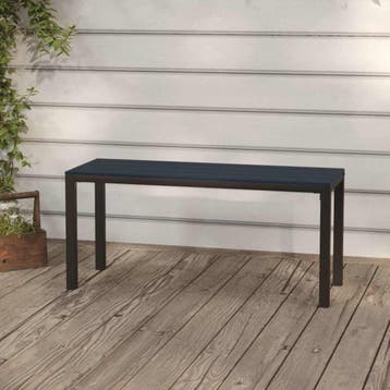 vidaXL Tuinbank 110 cm staal en HKC zwart, Verzenden, Nieuw