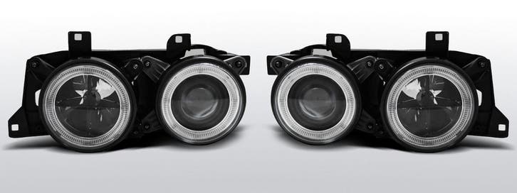 Koplampen Angel Eyes | BMW 5 Series E32/E34 1987-1995 | zwar, Auto-onderdelen, Verlichting, Nieuw, BMW, Verzenden