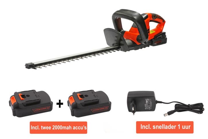 Kibani Accu Heggenschaar – Inclusief Twee Li-ion accus 2000, Jardin & Terrasse, Outils à main