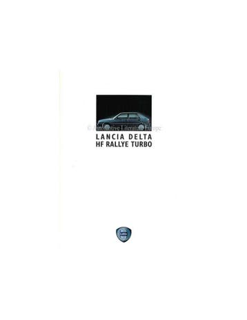 1989 LANCIA DELTA HF RALLYE TURBO BROCHURE DUITS, Livres, Ophalen of Verzenden