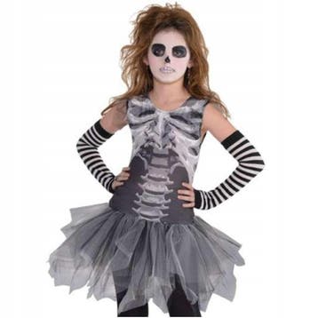 Verkleedkleding -carnaval - amscan skelet jurk - meisje -, Verzenden