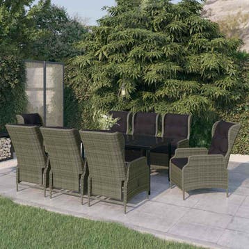 vidaXL 9-delige Tuinset bruin, Verzenden, Nieuw, Tuinset
