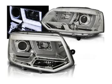 U Type Chrome LED koplamp geschikt voor VW T5, Auto-onderdelen, Verzenden, Nieuw, Volkswagen