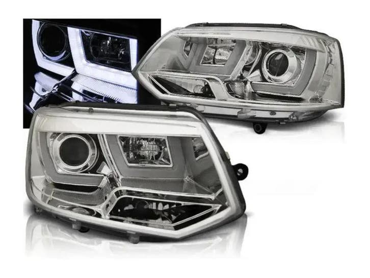 U Type Chrome LED koplamp geschikt voor VW T5, Auto-onderdelen, Verlichting, Nieuw, Volkswagen, Verzenden