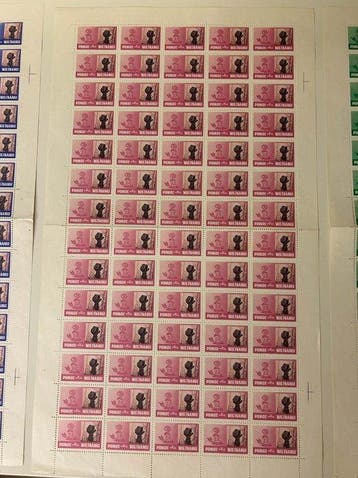 Wereld - Poolse Hulp aan Vietnam Velletjes MNH Gevouwen, Gestempeld