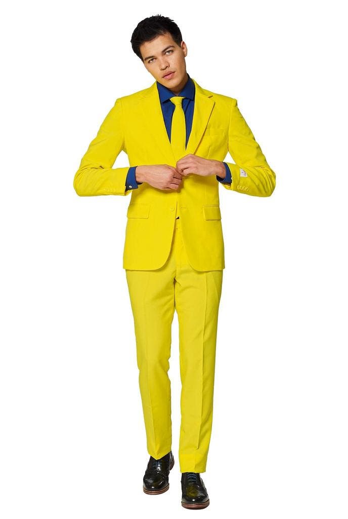 Geel Pak Heren OppoSuits, Kleding | Heren, Carnavalskleding en Feestkleding, Nieuw, Verzenden