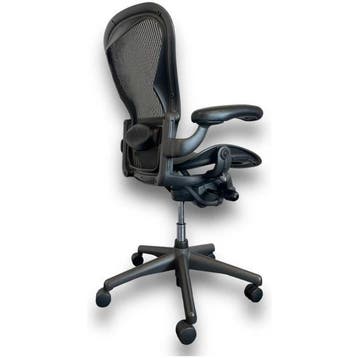 Herman Miller Aeron Maat B, Huis en Inrichting, Verzenden, Zwart, Zo goed als nieuw, Bureaustoel