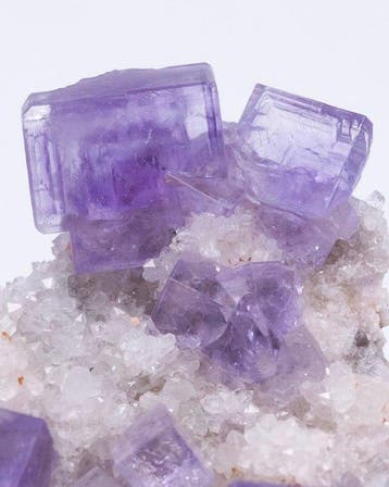 Esthetische fluoriet op matrix - Hoogte: 5.5 cm - Breedte: 5, Verzamelen