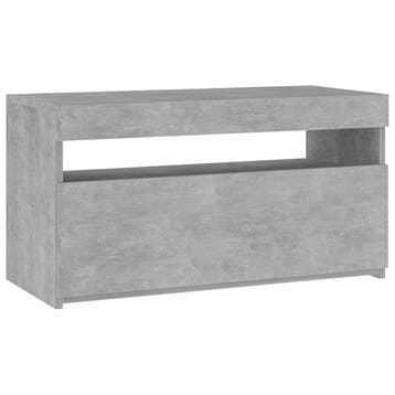 vidaXL Tv-meubel met LED-verlichting 75x35x40 cm betongrijs, Huis en Inrichting, Verzenden, Nieuw