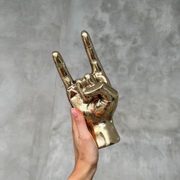 Sculpture, NO RESERVE PRICE - ROCK ON Hand Signal Sculpture