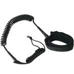 Sup Board Enkel Leash CoiLED Zwart, Watersport en Boten, Ophalen of Verzenden, Nieuw